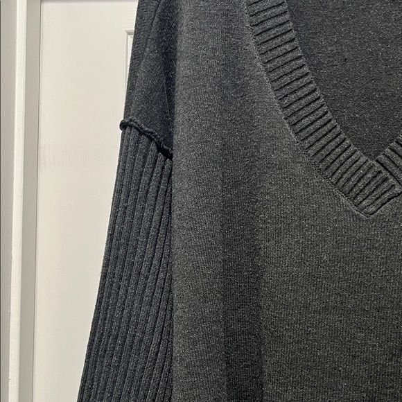 Free People Charcoal V-Neck Sweater - Picture 2 of 5